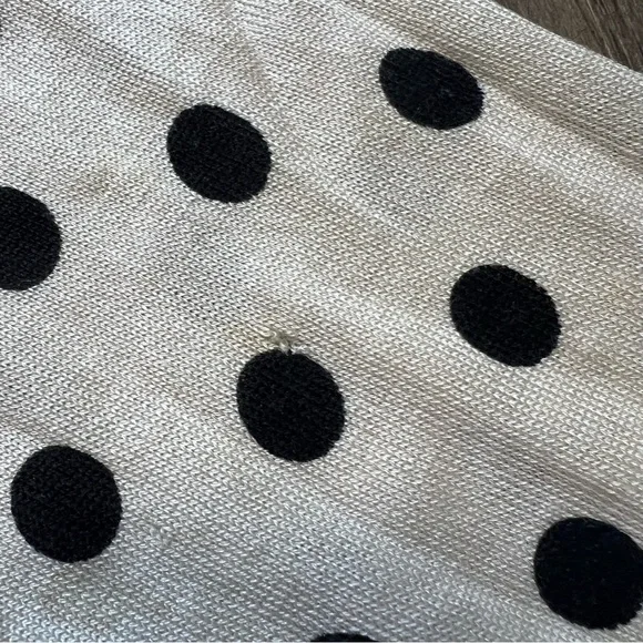 Entracte Vtg Silk Cashmere Polka Dot Crewneck Fitted Button Up Knit Cardigan M - Picture 15 of 16